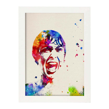 Poster de Psycho. Láminas de cine, películas, y actores. Posters de películas antiguas con estilo acuarela.-Artwork-Nacnic-A4-Marco Blanco-Nacnic Estudio SL