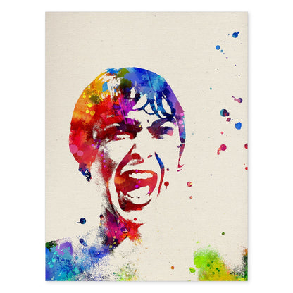 Poster de Psycho. Láminas de cine, películas, y actores. Posters de películas antiguas con estilo acuarela.-Artwork-Nacnic-A4-Sin marco-Nacnic Estudio SL