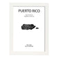 Poster de Puerto Rico. Láminas de paises y continentes del mundo.-Artwork-Nacnic-A4-Marco Blanco-Nacnic Estudio SL