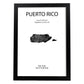 Poster de Puerto Rico. Láminas de paises y continentes del mundo.-Artwork-Nacnic-A4-Marco Negro-Nacnic Estudio SL