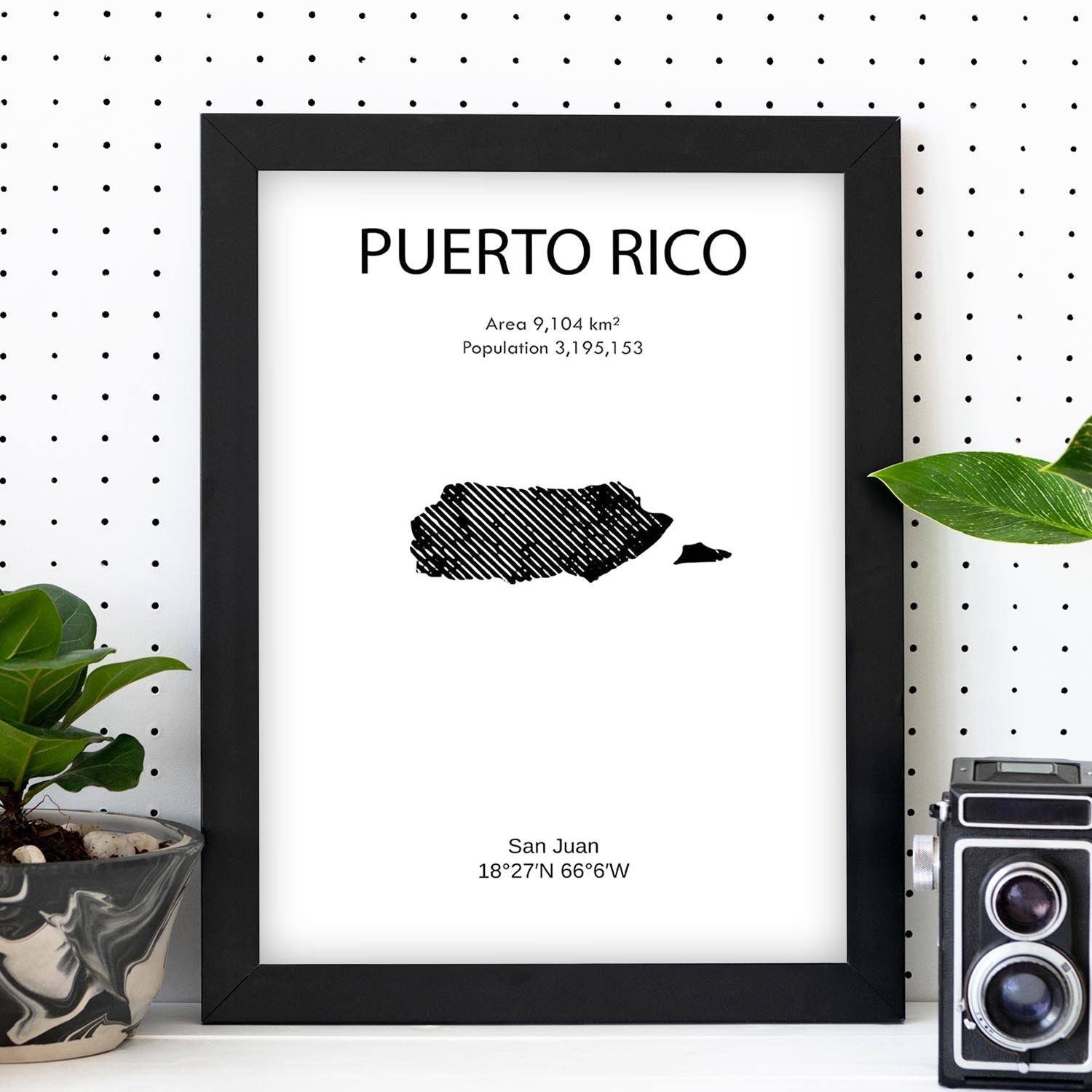 Poster de Puerto Rico. Láminas de paises y continentes del mundo.-Artwork-Nacnic-Nacnic Estudio SL