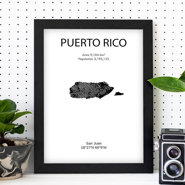 Poster de Puerto Rico. Láminas de paises y continentes del mundo ...