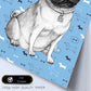 Poster de Pug azul. Lámina decorativa de perros.-Artwork-Nacnic-Nacnic Estudio SL
