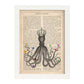 Poster de Pulpo con pajaros de colores. Láminas de animales con definiciones. Ilustraciones de animales con textos.-Artwork-Nacnic-Nacnic Estudio SL