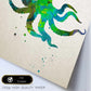 Poster de Pulpo estilo acuarela. Láminas de animales con estilo acuarela-Artwork-Nacnic-Nacnic Estudio SL