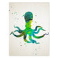 Poster de Pulpo estilo acuarela. Láminas de animales con estilo acuarela-Artwork-Nacnic-A4-Sin marco-Nacnic Estudio SL