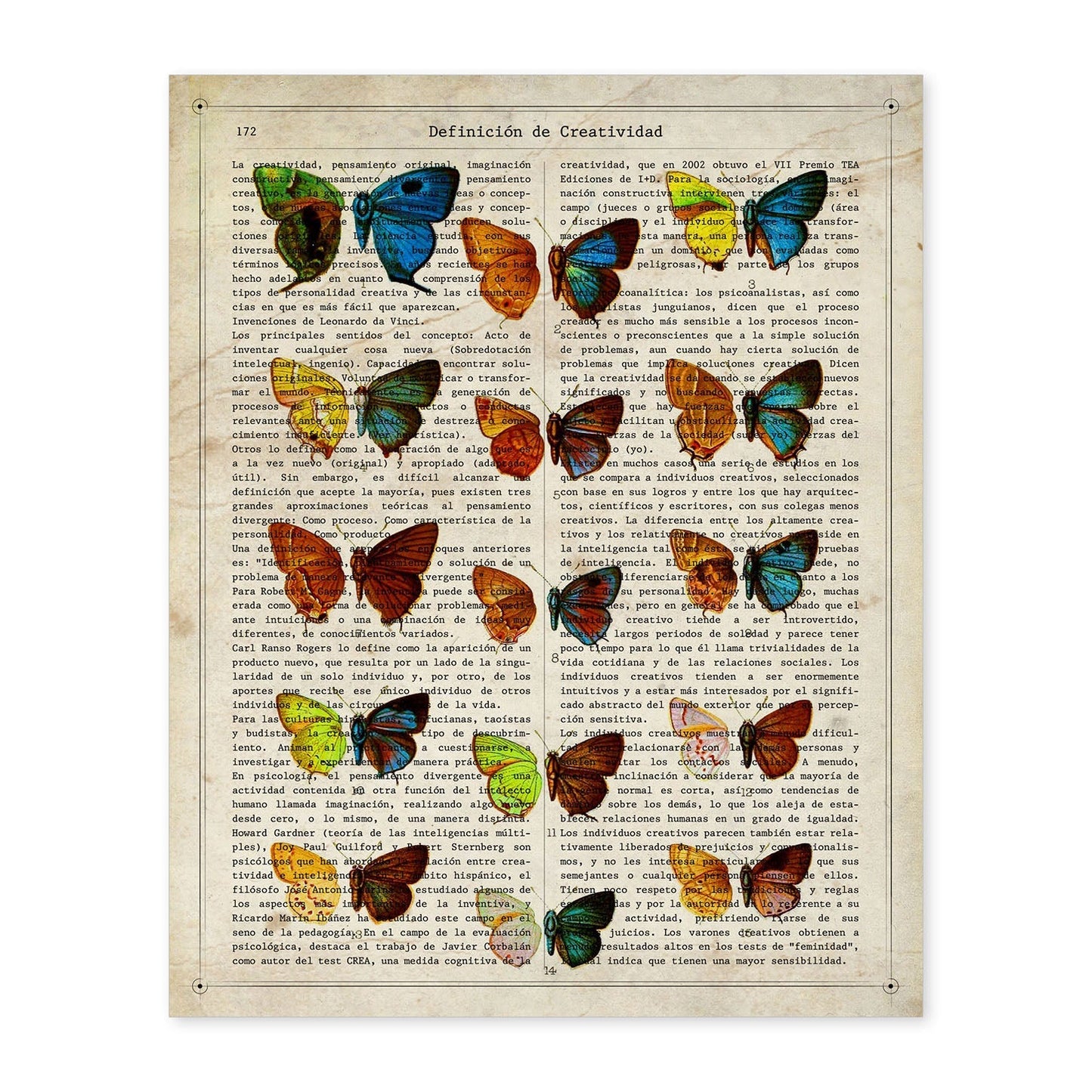 Poster de Quince mariposas. Láminas de mariposas. Decoración de mariposas y polillas.-Artwork-Nacnic-A4-Sin marco-Nacnic Estudio SL