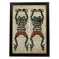Poster de Ranas camiseta de rayas. Láminas de animales con definiciones. Ilustraciones de animales con textos.-Artwork-Nacnic-A3-Marco Negro-Nacnic Estudio SL