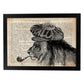 Poster de Rasta Lion con definición. Láminas de animales con texto y definición. Diseño de interiores basado en animales.-Artwork-Nacnic-A3-Marco Negro-Nacnic Estudio SL