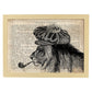 Poster de Rasta Lion con definición. Láminas de animales con texto y definición. Diseño de interiores basado en animales.-Artwork-Nacnic-A4-Marco Madera clara-Nacnic Estudio SL