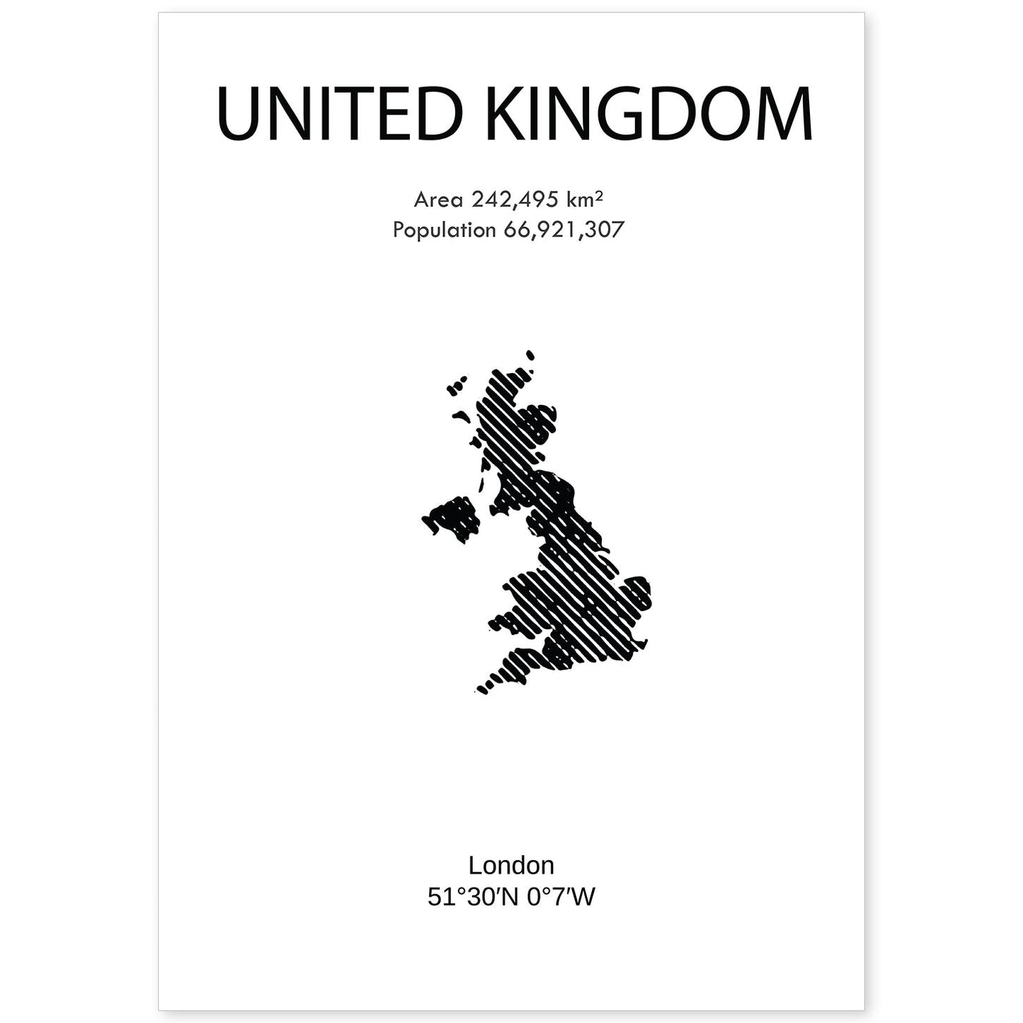Poster de Reino Unido. Láminas de paises y continentes del mundo.-Artwork-Nacnic-A4-Sin marco-Nacnic Estudio SL