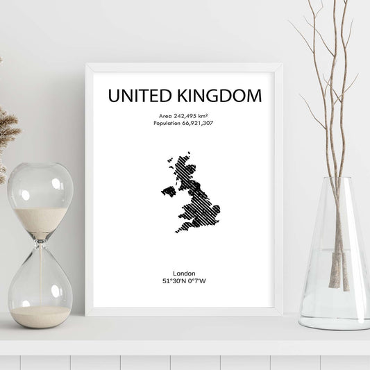 Poster de Reino Unido. Láminas de paises y continentes del mundo.-Artwork-Nacnic-Nacnic Estudio SL