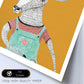 Poster de Reno mostaza. Lámina de animales coloridos.-Artwork-Nacnic-Nacnic Estudio SL
