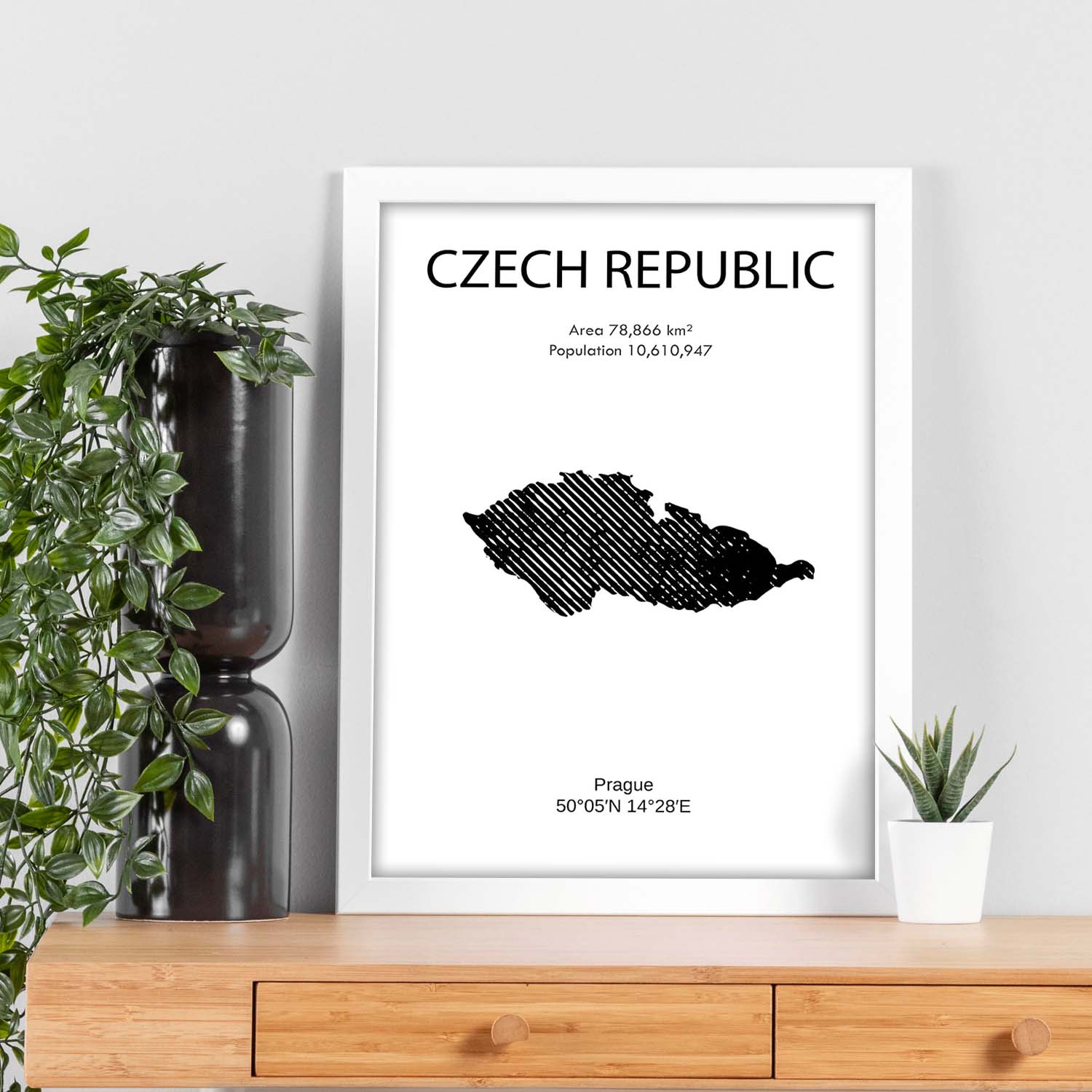 Poster de República Checa. Láminas de paises y continentes del mundo.-Artwork-Nacnic-Nacnic Estudio SL