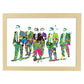 Poster de Reservoir Dogs estilo acuarela. Láminas de cine, películas, y actores. Posters de películas antiguas con estilo acuarela.-Artwork-Nacnic-A3-Marco Madera clara-Nacnic Estudio SL