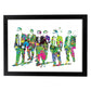 Poster de Reservoir Dogs estilo acuarela. Láminas de cine, películas, y actores. Posters de películas antiguas con estilo acuarela.-Artwork-Nacnic-A3-Marco Negro-Nacnic Estudio SL