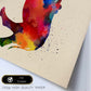 Poster de Rinoceronte con diseño acuarela. Mix de láminas con estilo acuarela-Artwork-Nacnic-Nacnic Estudio SL