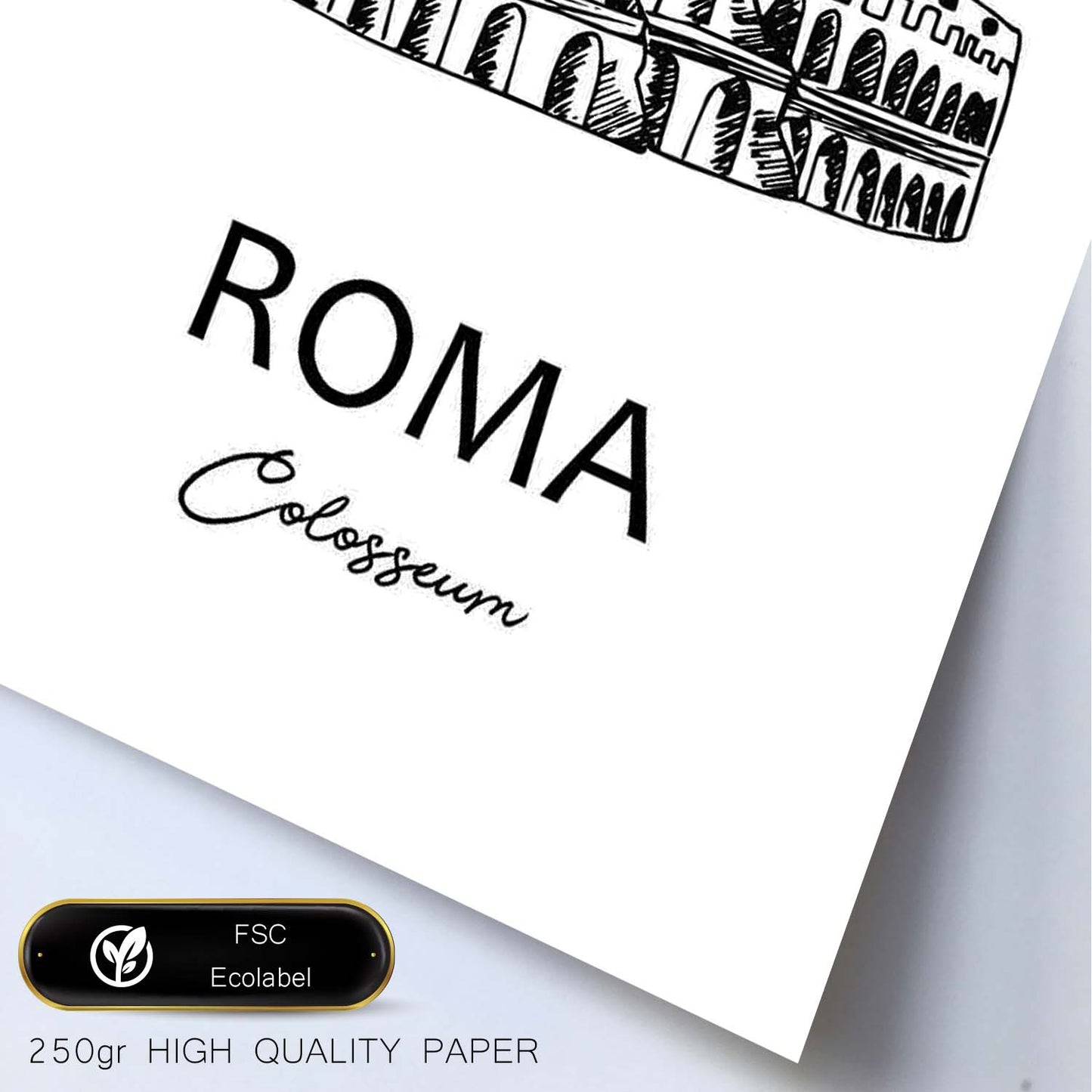 Poster de Roma - El Coliseo. Láminas con monumentos de ciudades.-Artwork-Nacnic-Nacnic Estudio SL