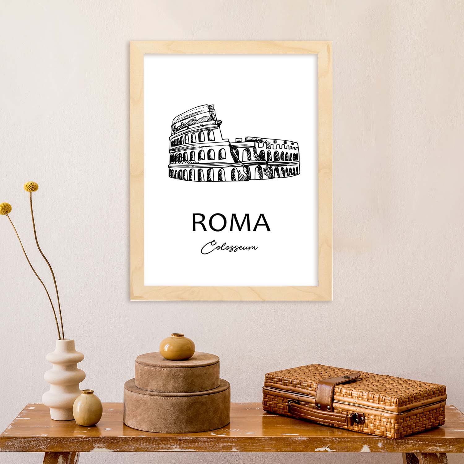 Poster de Roma - El Coliseo. Láminas con monumentos de ciudades.-Artwork-Nacnic-Nacnic Estudio SL