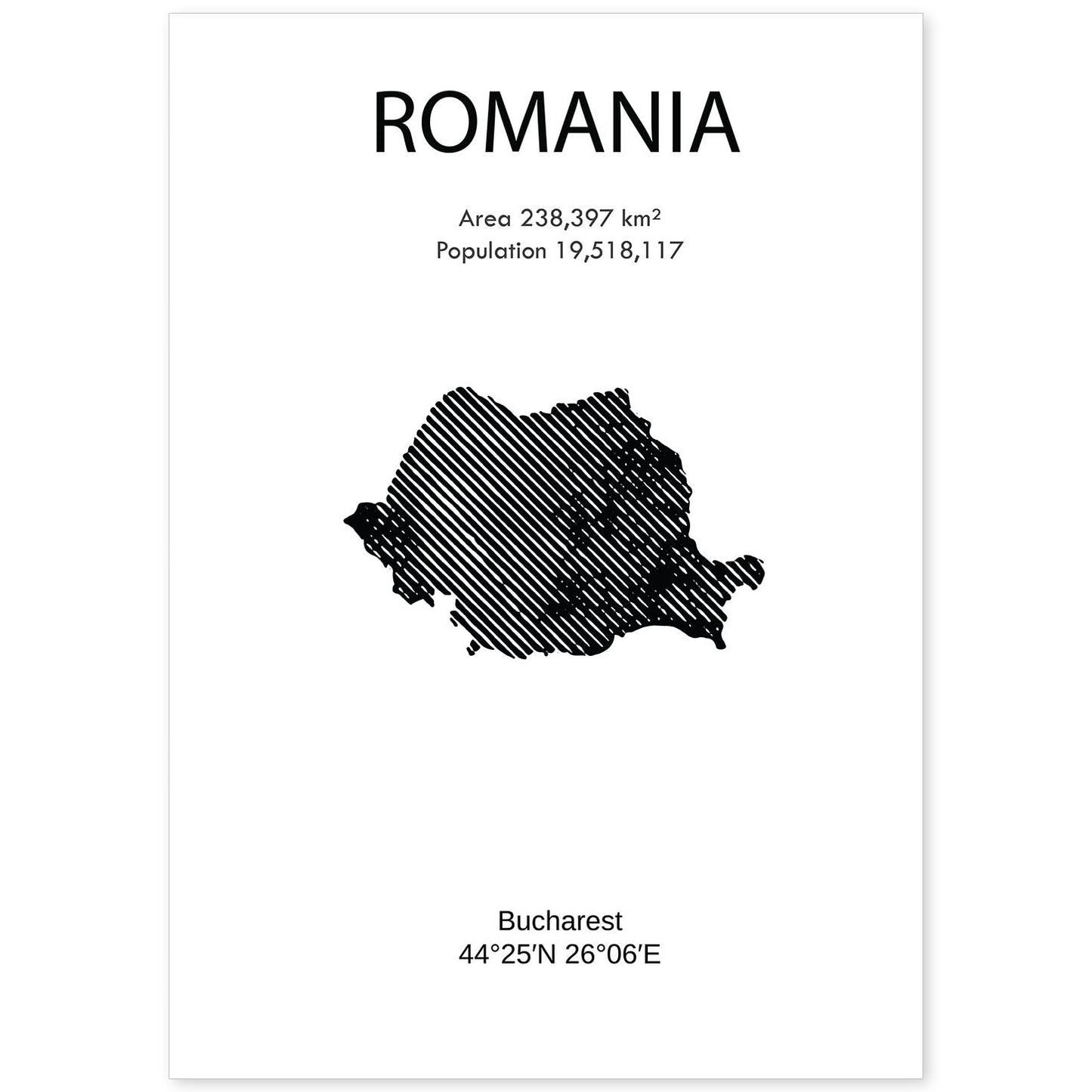 Poster de Rumanía. Láminas de paises y continentes del mundo.-Artwork-Nacnic-A4-Sin marco-Nacnic Estudio SL