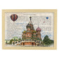 Poster de Rusia (San Basilio). Láminas e ilustraciones de ciudades del mundo y monumentos famosos.-Artwork-Nacnic-A3-Marco Madera clara-Nacnic Estudio SL