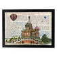 Poster de Rusia (San Basilio). Láminas e ilustraciones de ciudades del mundo y monumentos famosos.-Artwork-Nacnic-A3-Marco Negro-Nacnic Estudio SL