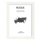 Poster de Rusia. Láminas de paises y continentes del mundo.-Artwork-Nacnic-A3-Marco Blanco-Nacnic Estudio SL