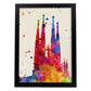Poster de Sagrada famlia. Láminas e ilustraciones de ciudades, comunidades, y mapas de España.-Artwork-Nacnic-A3-Marco Negro-Nacnic Estudio SL