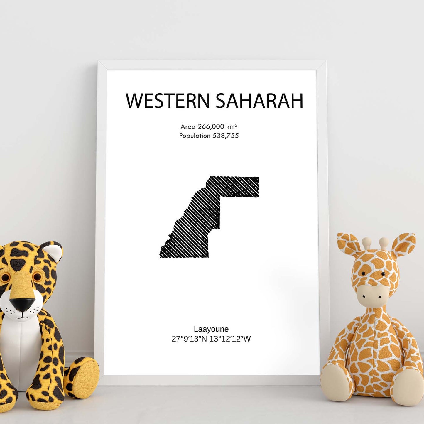 Poster de Sáhara oriental. Láminas de paises y continentes del mundo.-Artwork-Nacnic-Nacnic Estudio SL