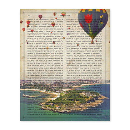 Poster de Santander 2. Láminas de ciudades españolas con definiciones. Decoración de interiores para españoles.-Artwork-Nacnic-A4-Sin marco-Nacnic Estudio SL