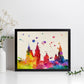 Poster de Santiago de compostela. Láminas e ilustraciones de ciudades, comunidades, y mapas de España.-Artwork-Nacnic-Nacnic Estudio SL