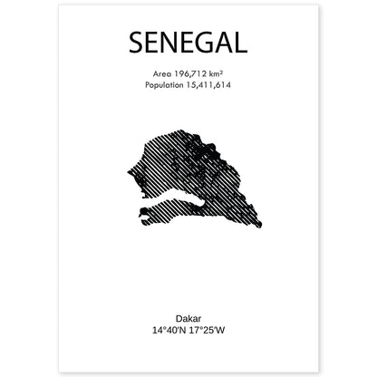 Poster de Senegal. Láminas de paises y continentes del mundo.-Artwork-Nacnic-A4-Sin marco-Nacnic Estudio SL