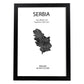 Poster de Serbia. Láminas de paises y continentes del mundo.-Artwork-Nacnic-A4-Marco Negro-Nacnic Estudio SL