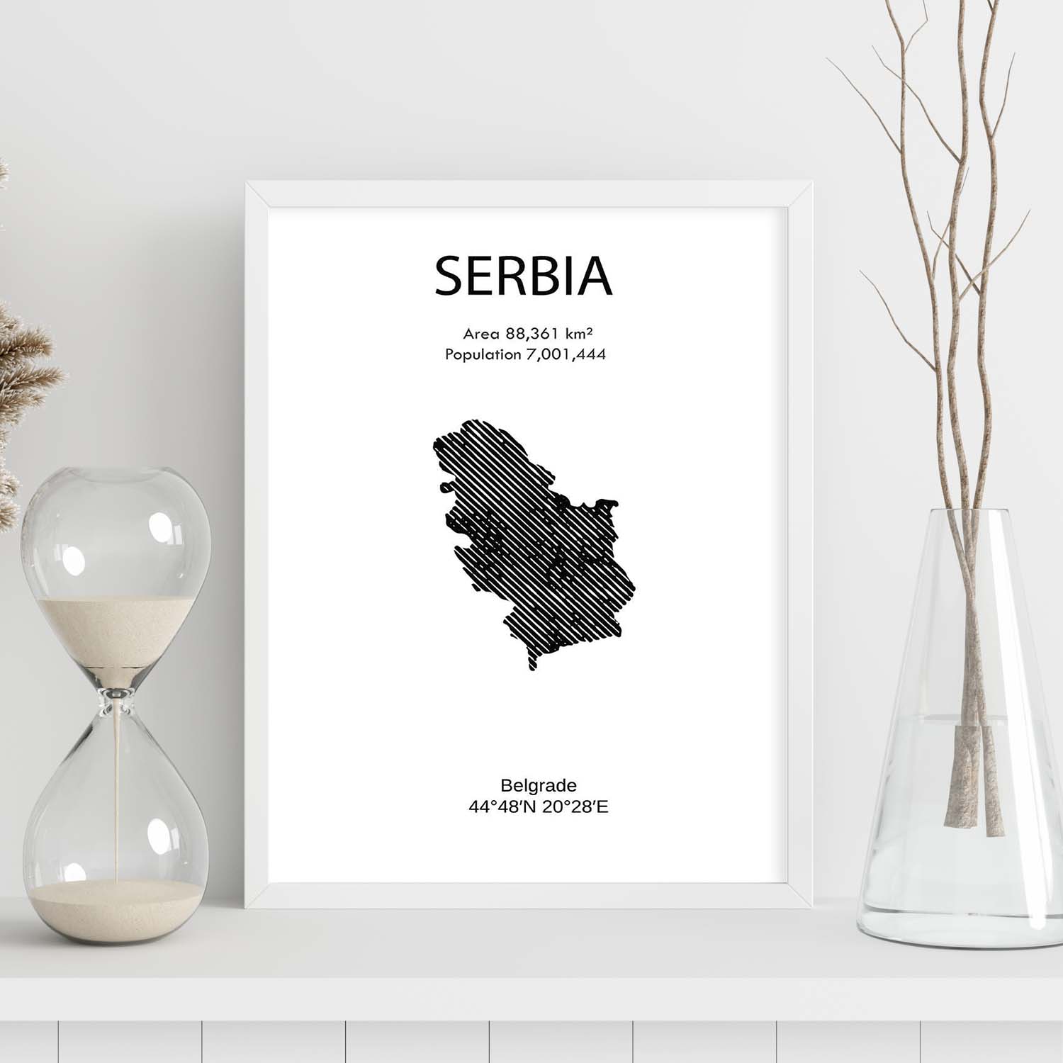 Poster de Serbia. Láminas de paises y continentes del mundo.-Artwork-Nacnic-Nacnic Estudio SL
