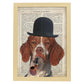 Poster de Sherlock Dog. Láminas de animales con definiciones. Ilustraciones de animales con textos.-Artwork-Nacnic-A4-Marco Madera clara-Nacnic Estudio SL