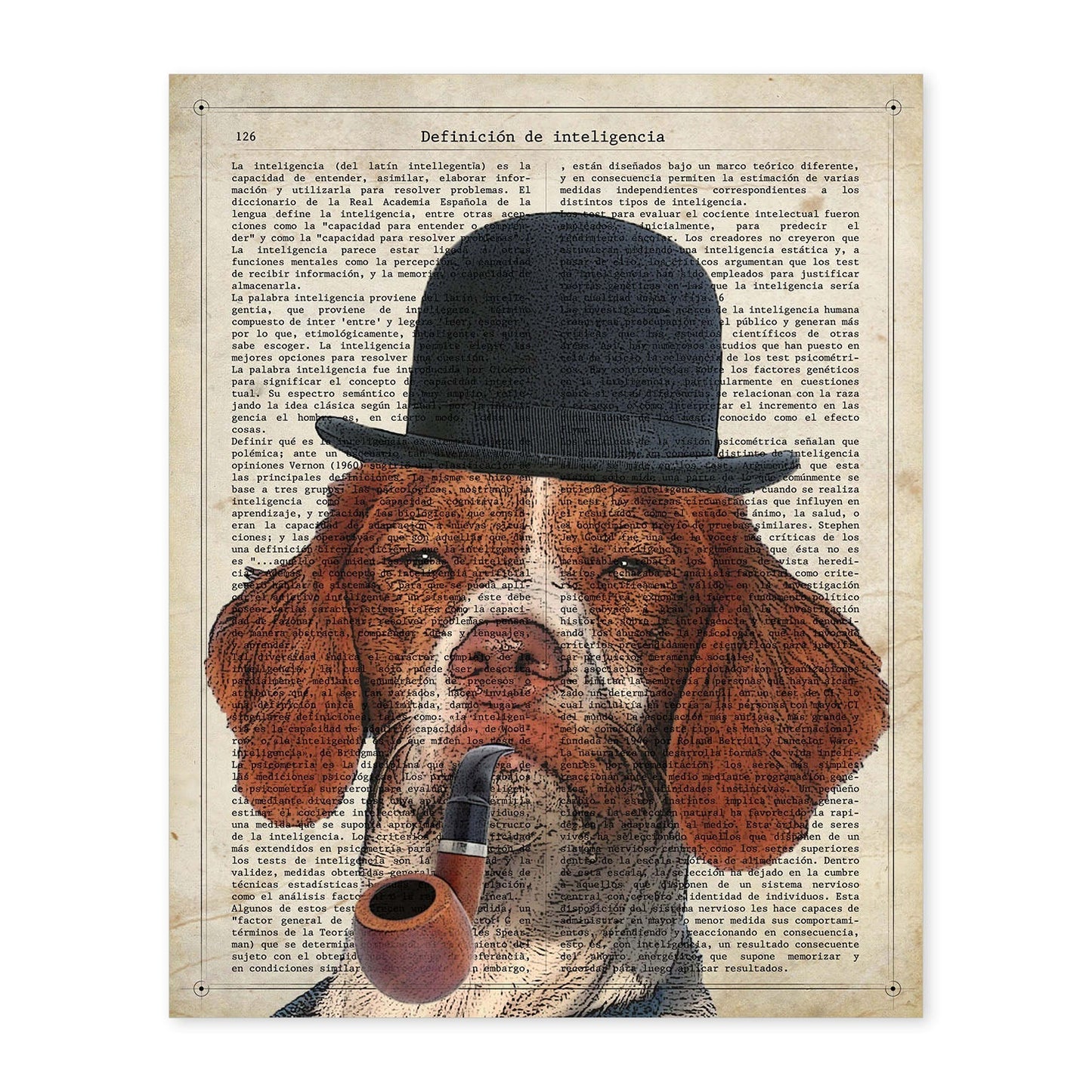 Poster de Sherlock Dog. Láminas de animales con definiciones. Ilustraciones de animales con textos.-Artwork-Nacnic-A4-Sin marco-Nacnic Estudio SL