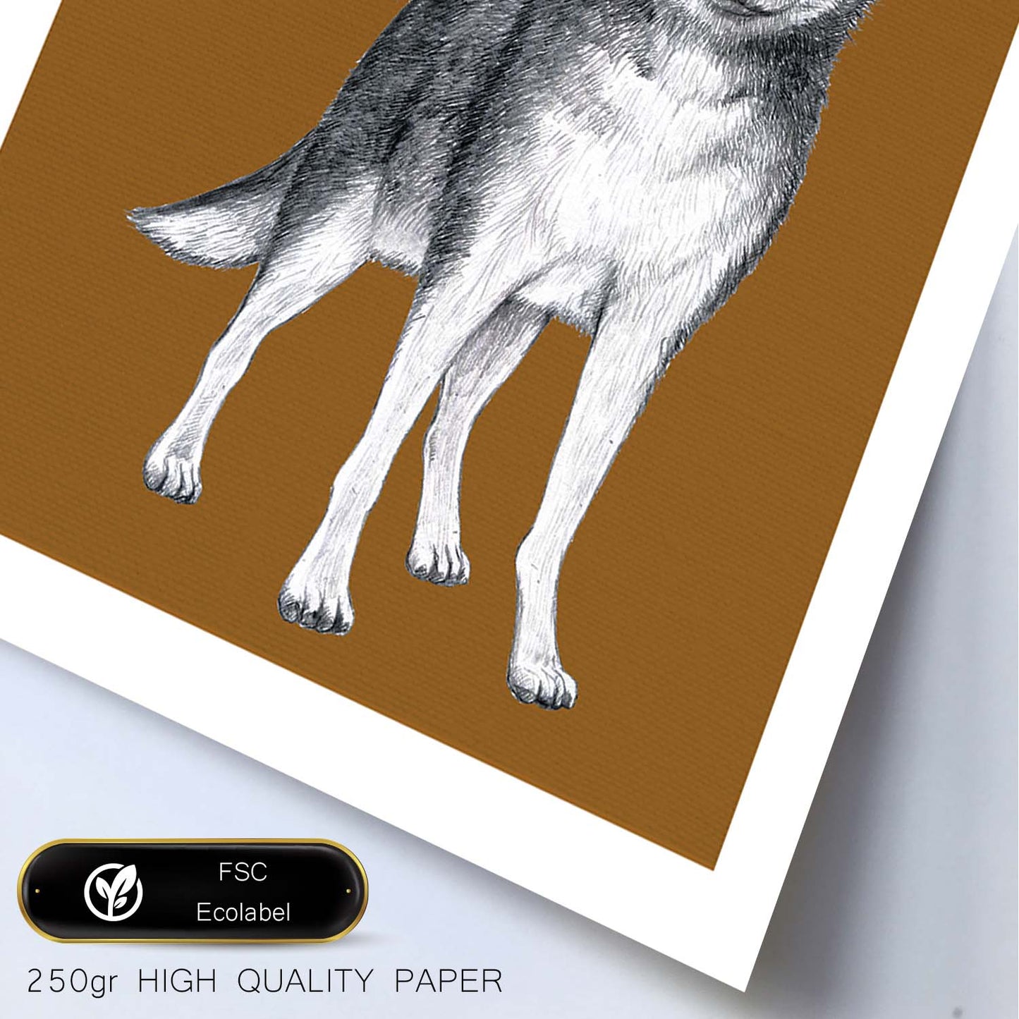 Poster de Siberiano. Lámina decorativa de perros.-Artwork-Nacnic-Nacnic Estudio SL