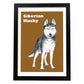 Poster de Siberiano. Lámina decorativa de perros.-Artwork-Nacnic-A3-Marco Negro-Nacnic Estudio SL