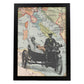 Poster de Sidecar en Italia. Láminas de mapas del mundo. Decoración con mapas e imágenes vintage.-Artwork-Nacnic-A3-Marco Negro-Nacnic Estudio SL