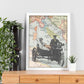 Poster de Sidecar en Italia. Láminas de mapas del mundo. Decoración con mapas e imágenes vintage.-Artwork-Nacnic-Nacnic Estudio SL