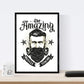 Poster de Siempre con barba. Lámina decorativa de diseño.-Artwork-Nacnic-Nacnic Estudio SL
