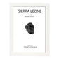 Poster de Sierra Leona. Láminas de paises y continentes del mundo.-Artwork-Nacnic-A3-Marco Blanco-Nacnic Estudio SL