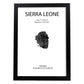 Poster de Sierra Leona. Láminas de paises y continentes del mundo.-Artwork-Nacnic-A3-Marco Negro-Nacnic Estudio SL