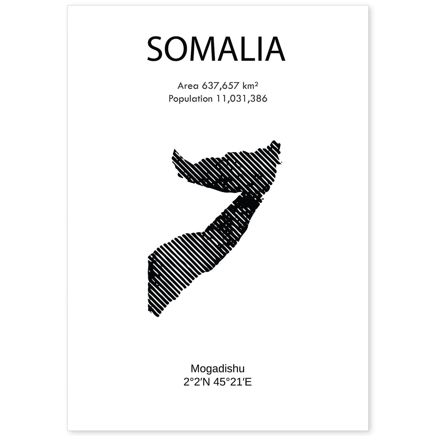 Poster de Somalia. Láminas de paises y continentes del mundo.-Artwork-Nacnic-A4-Sin marco-Nacnic Estudio SL