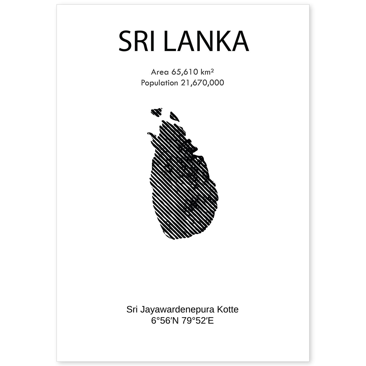 Poster de Sri Lanka. Láminas de paises y continentes del mundo.-Artwork-Nacnic-A4-Sin marco-Nacnic Estudio SL