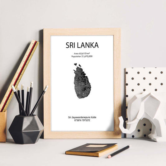 Poster de Sri Lanka. Láminas de paises y continentes del mundo.-Artwork-Nacnic-Nacnic Estudio SL