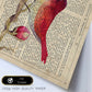 Poster de Strawberry Bird con definición. Láminas de animales con texto y definición. Diseño de interiores basado en animales.-Artwork-Nacnic-Nacnic Estudio SL