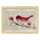 Poster de Strawberry Bird con definición. Láminas de animales con texto y definición. Diseño de interiores basado en animales.-Artwork-Nacnic-A4-Marco Madera clara-Nacnic Estudio SL