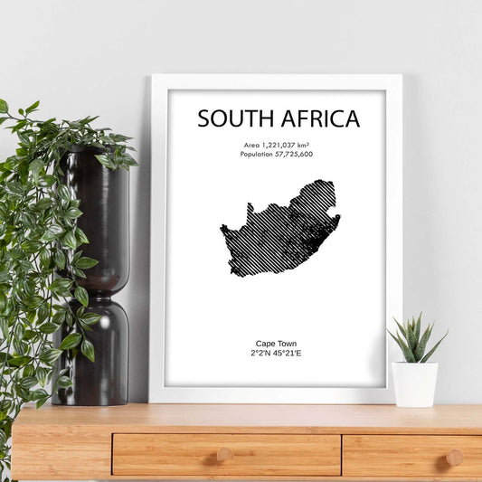 Poster de Sudáfrica. Láminas de paises y continentes del mundo.-Artwork-Nacnic-Nacnic Estudio SL