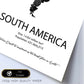 Poster de Sudamérica. Láminas de paises y continentes del mundo.-Artwork-Nacnic-Nacnic Estudio SL